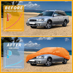 Waterproof Car Cover for Subaru Legacy (All Weather, Orange, Zipper)