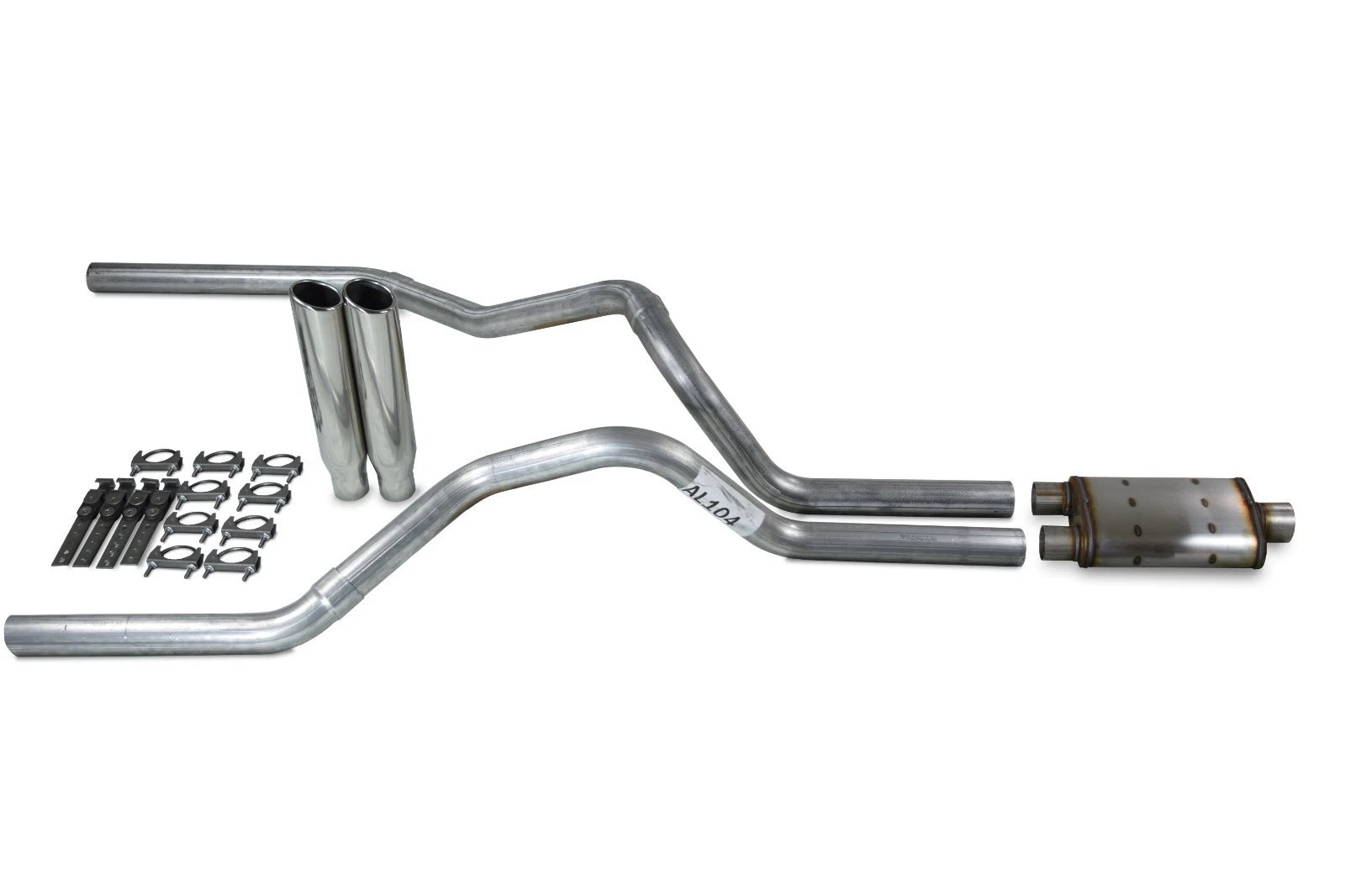 2.5" Dual Exhaust Kit for Chevy GMC 1500 (2015–2018) Magnaflow XL Clamp on Tips