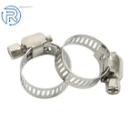 50Pcs Stainless Steel Adjustable Hose Clamp for Fuel Line (1/2"-3/4")