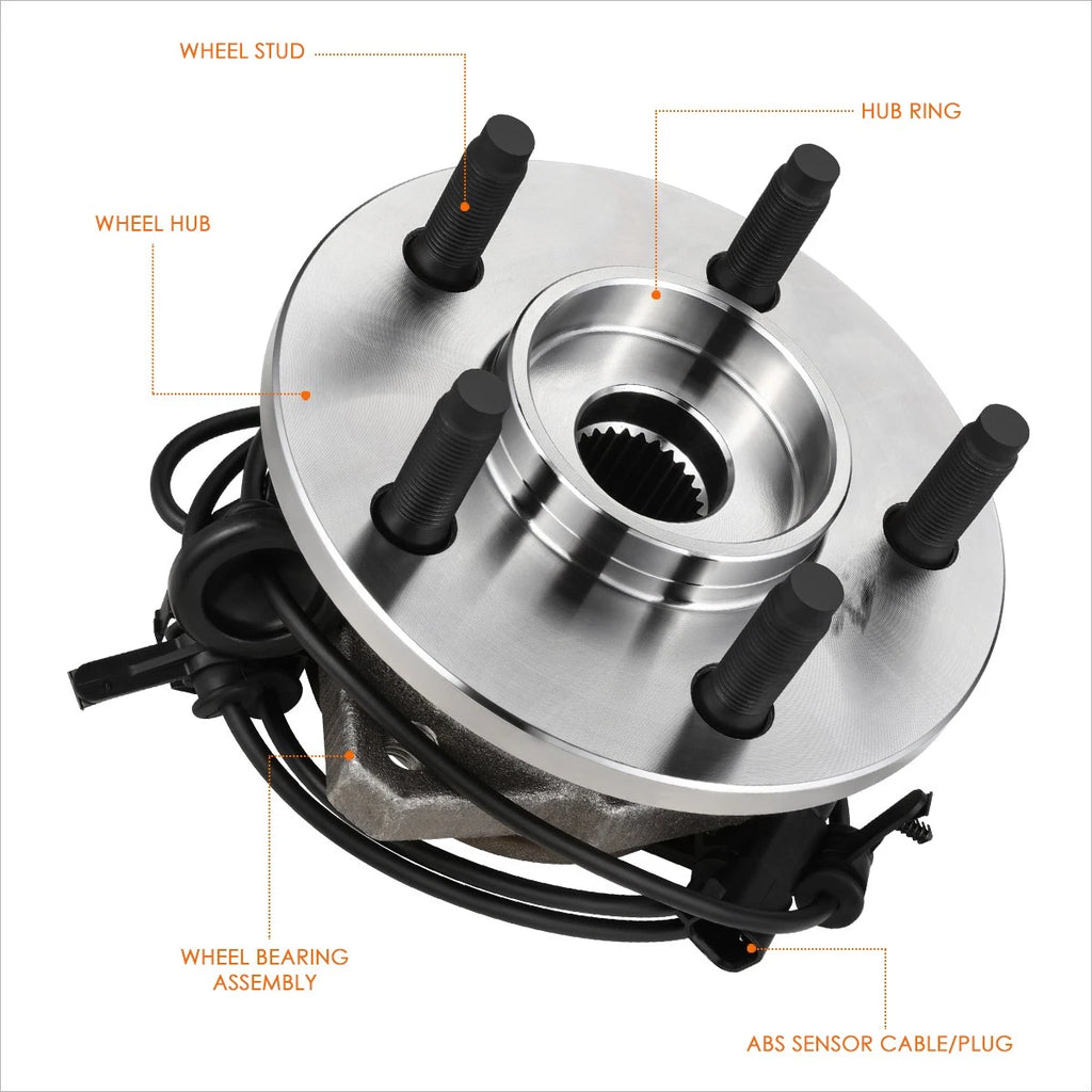 Front Right Wheel Hub Bearing Assembly Kit w/ ABS Sensor for Jeep Liberty (2002–2007)