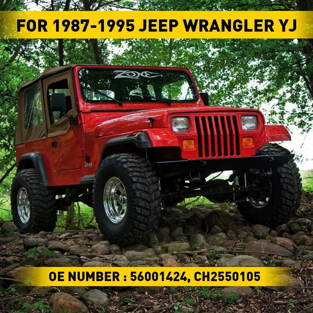 Smoked LED Front Bumper Fender Marker Side Lights for Jeep Wrangler YJ (1987–1995)