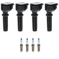 Set of 4 Ignition Coils & Spark Plugs for Ford EcoSport (2013–2020)