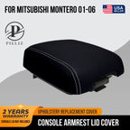 Console Lid Armrest Cover for Mitsubishi Montero (2001–2006) Carbon Fiber