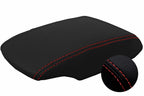 Leather Console Lid Armrest Cover for Nissan Sentra (2013–2019) Red Stitch