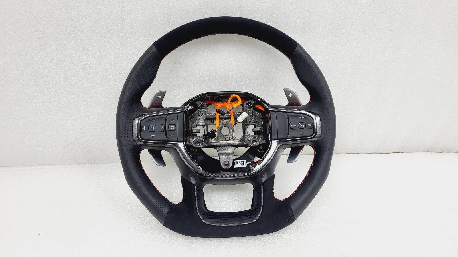 Steering Wheel for RAM 1500 (2021–2024) Black w/Red Stitching 7FX584TRAA