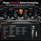 Ignition Coils and Spark Plugs for 2003–2008 Toyota Matrix 1.8L L4 (4Pcs)
