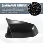 Pair Rearview Mirror Cover Cap Black Carbon Fiber for BMW 5 6 7 Series (F01 F02)