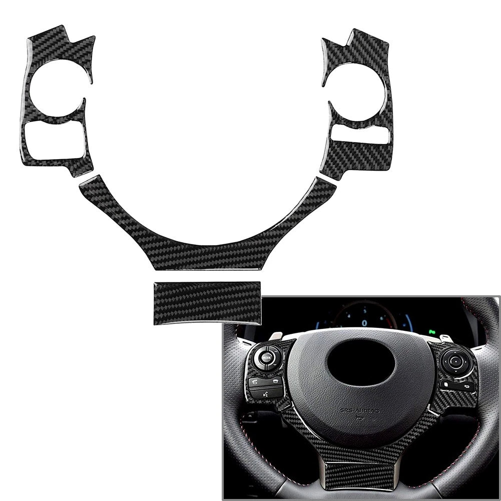4X Steering Wheel Cover Trim for Lexus IS250 NX200 200t 300h (2014–2017) Carbon Fiber