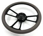 Steering Wheel Cover Black Dark Gray Wrap for Ford F150 (2011–2020)