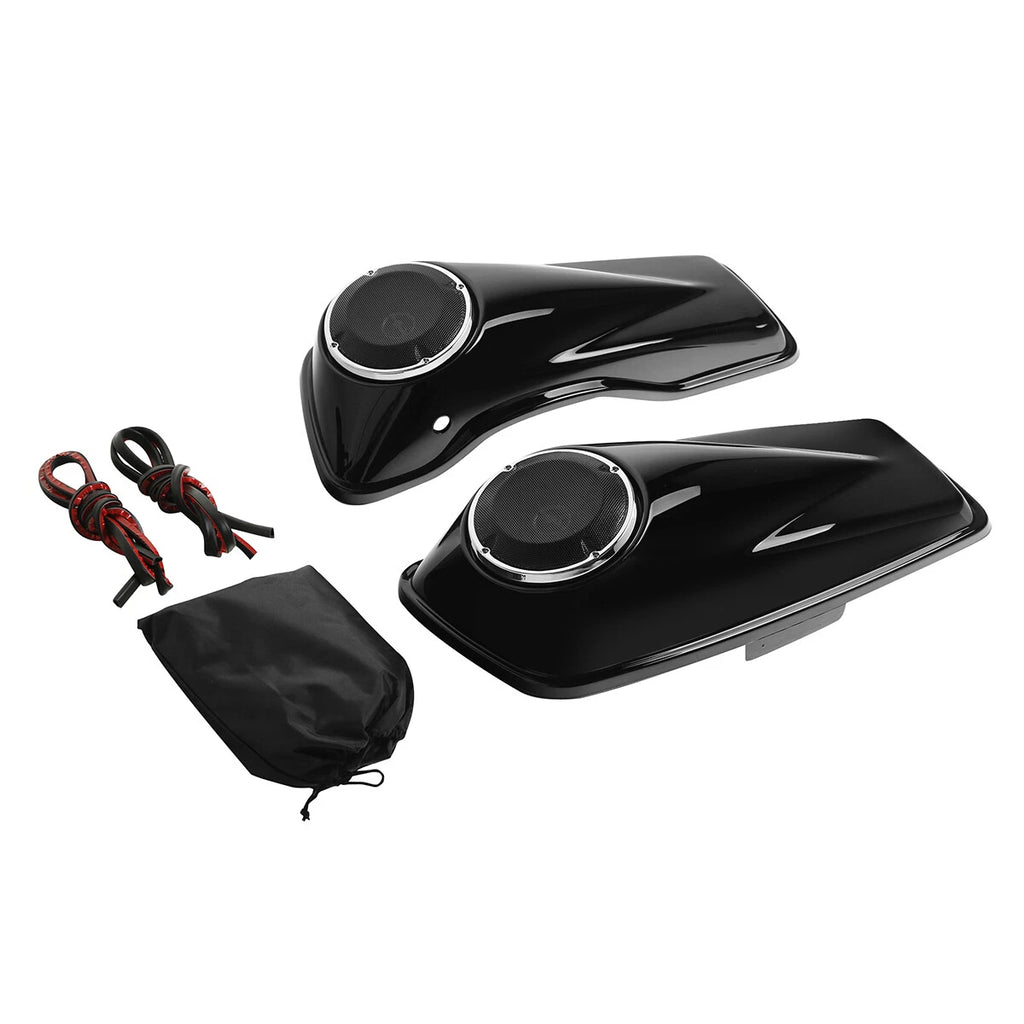 Saddlebag Lids & 6.5" Speakers for Harley Touring Road Street Glide (2014–2024)