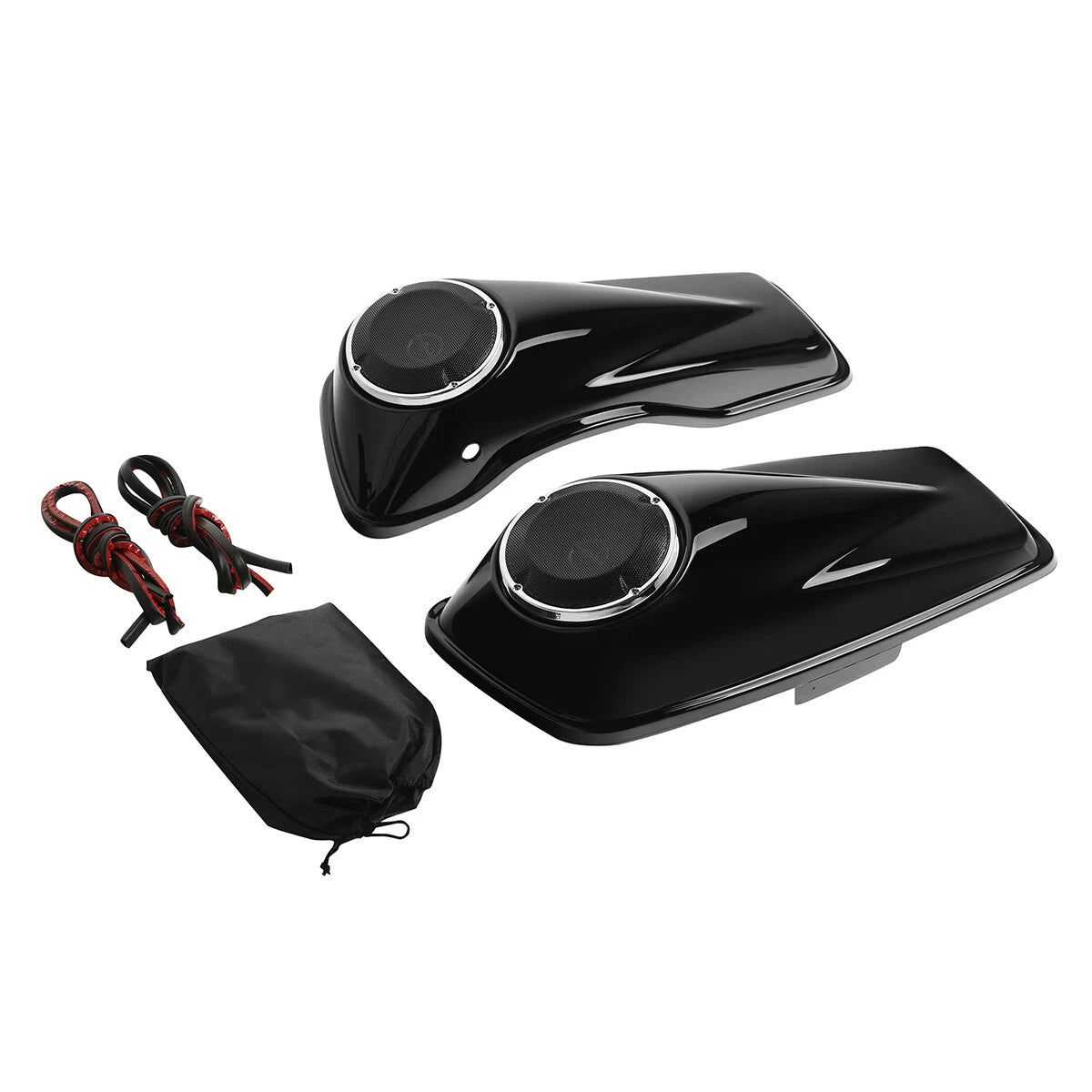 Saddlebag Lids & 6.5" Speakers for Harley Touring Road Street Glide (2014–2024)