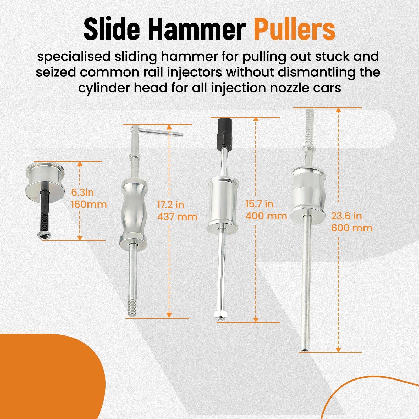 Diesel Injector Extractor Slide Hammer Puller Kit for Various Models