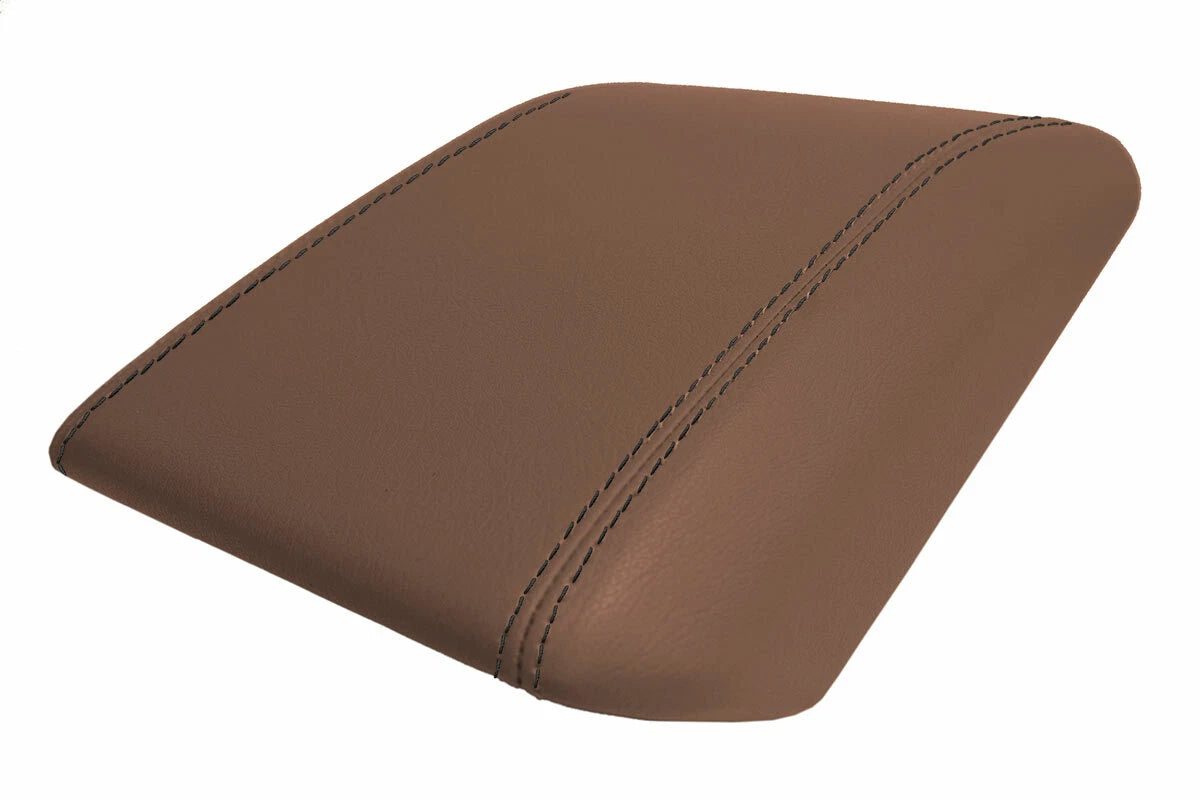 Center Console Armrest Cover for Ford Explorer (2011–2019) Pecan Black Stitch