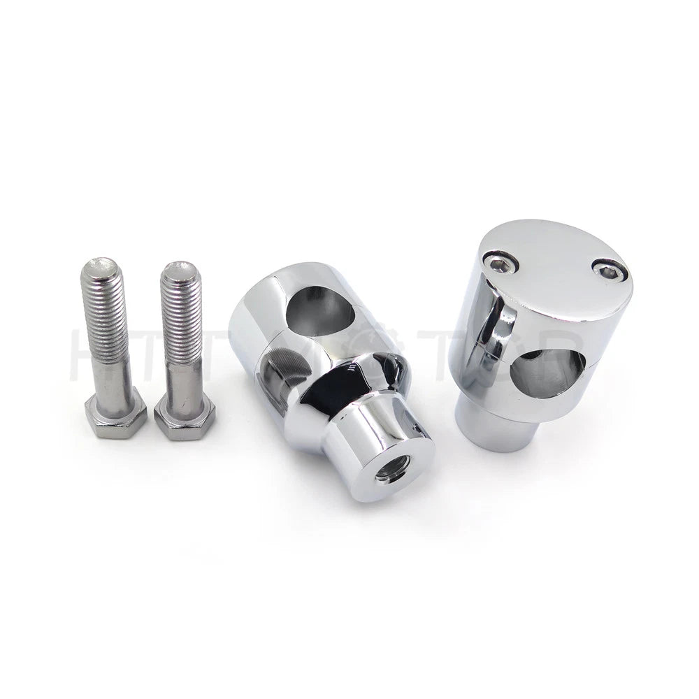 7/8" Handlebar Riser Mounting Clamp for Universal Motorcycle (All Years) Chrome