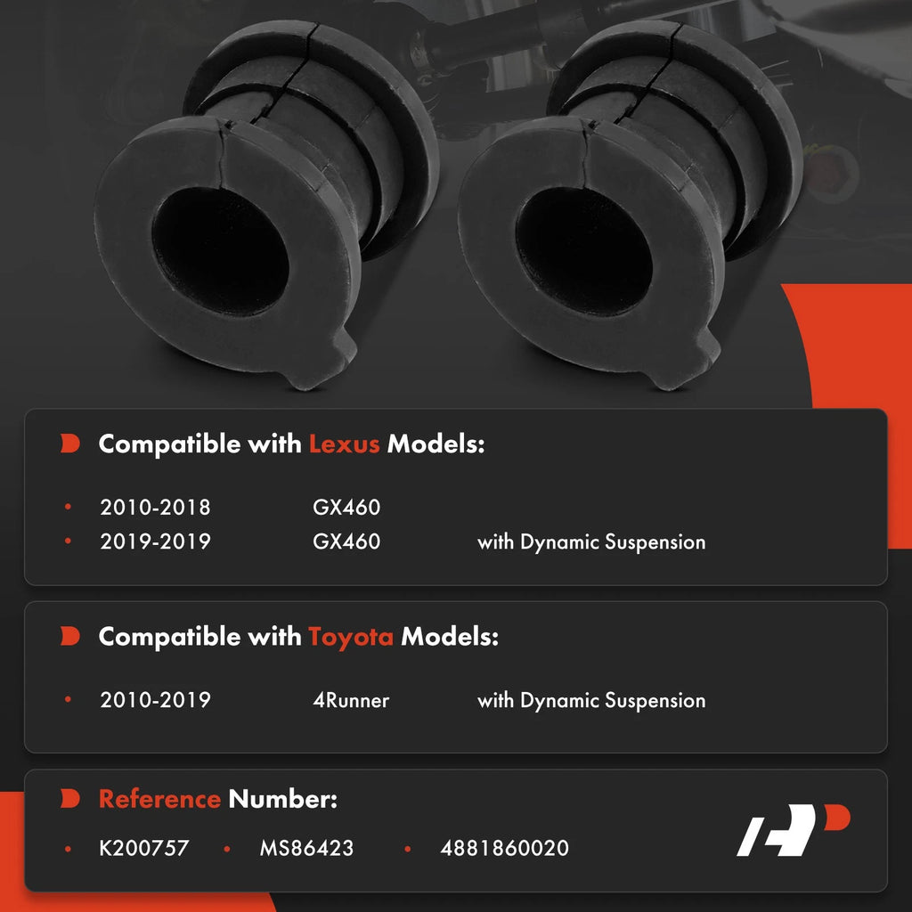 2x Rear To Frame Stabilizer Bar Bushing Kit for Toyota 4Runner (2010-2019)