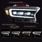 Set of 2 LED Headlight Assemblies for Ford Ranger (2015–2020)