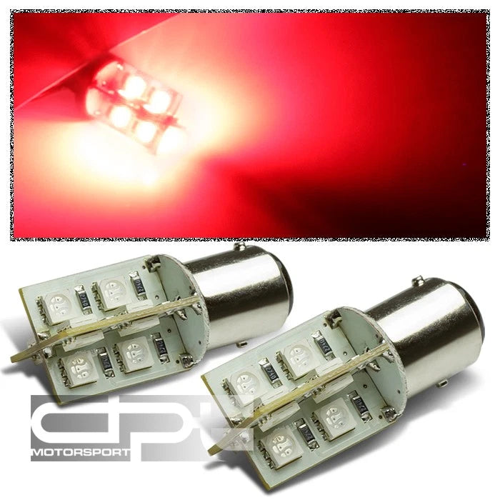 2X 1157 5050/5055 16SMD Bright Red LED Bulbs for Brake/Turn Signal/Tail Light