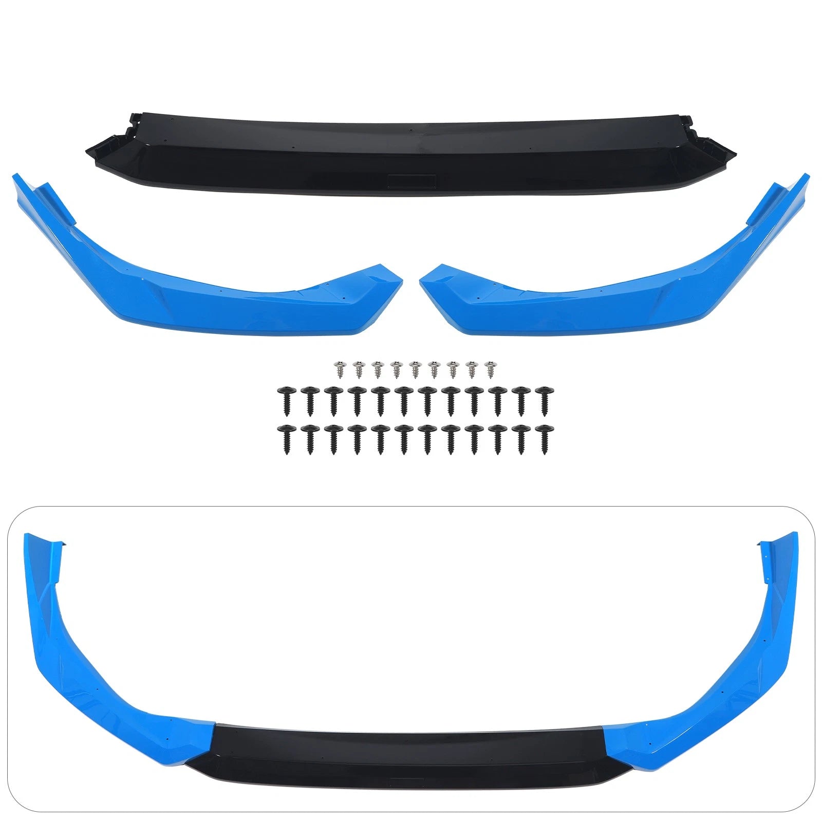 Front Bumper Lip Splitter for Honda Civic (2025) - Blue Black 2 Tone