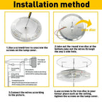 LED Ceiling Fixture for RV Camper Trailer Marine (12V)