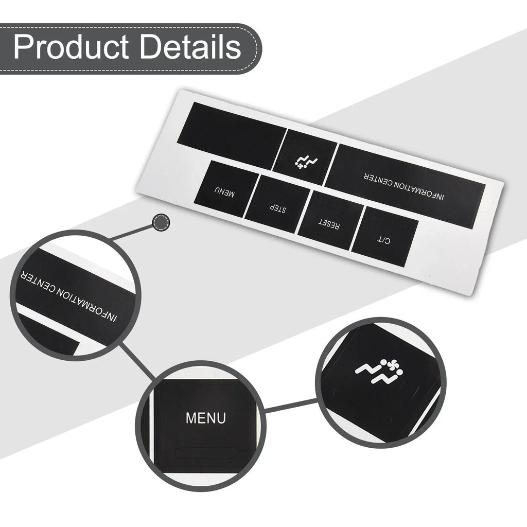 DASH Control Button Sticker in Black Vinyl for CHRYSLER and JEEP