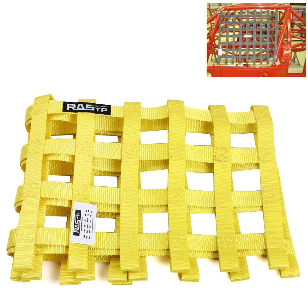 Window Net for Rally Motorsports Vehicles - Heavy Duty Yellow