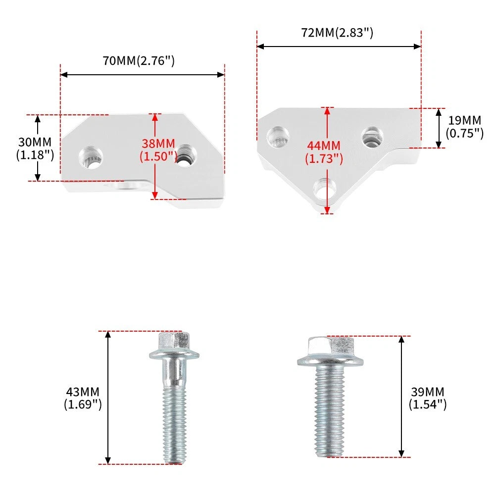 Knock Sensor Relocation Bracket Kit for Gen III LS V8 Engines