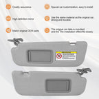 Set of 2 Gray Car Sun Visors for Hyundai Elantra (2011–2015)