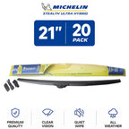 Set of 2 Michelin Stealth Ultra Hybrid Wiper Blades 21" for