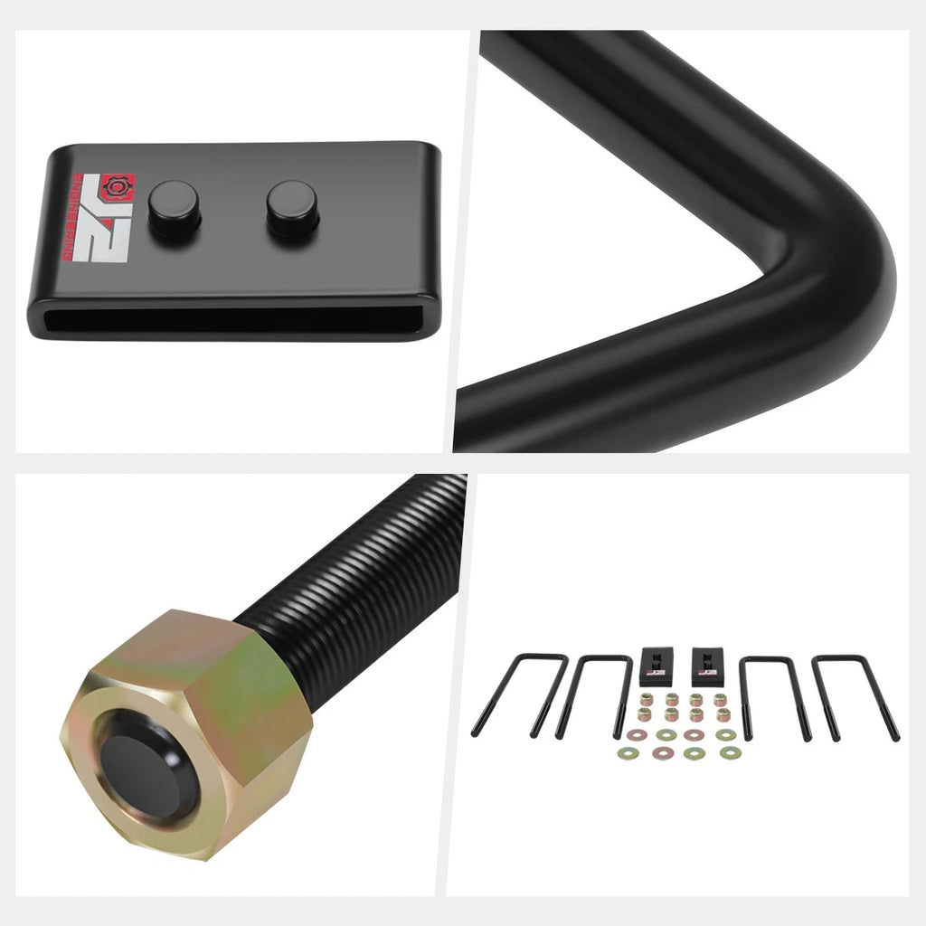 J2 Rear 1" Leaf Spring Lift Block Leveling Kit for Ford F-150 (2004–2017)