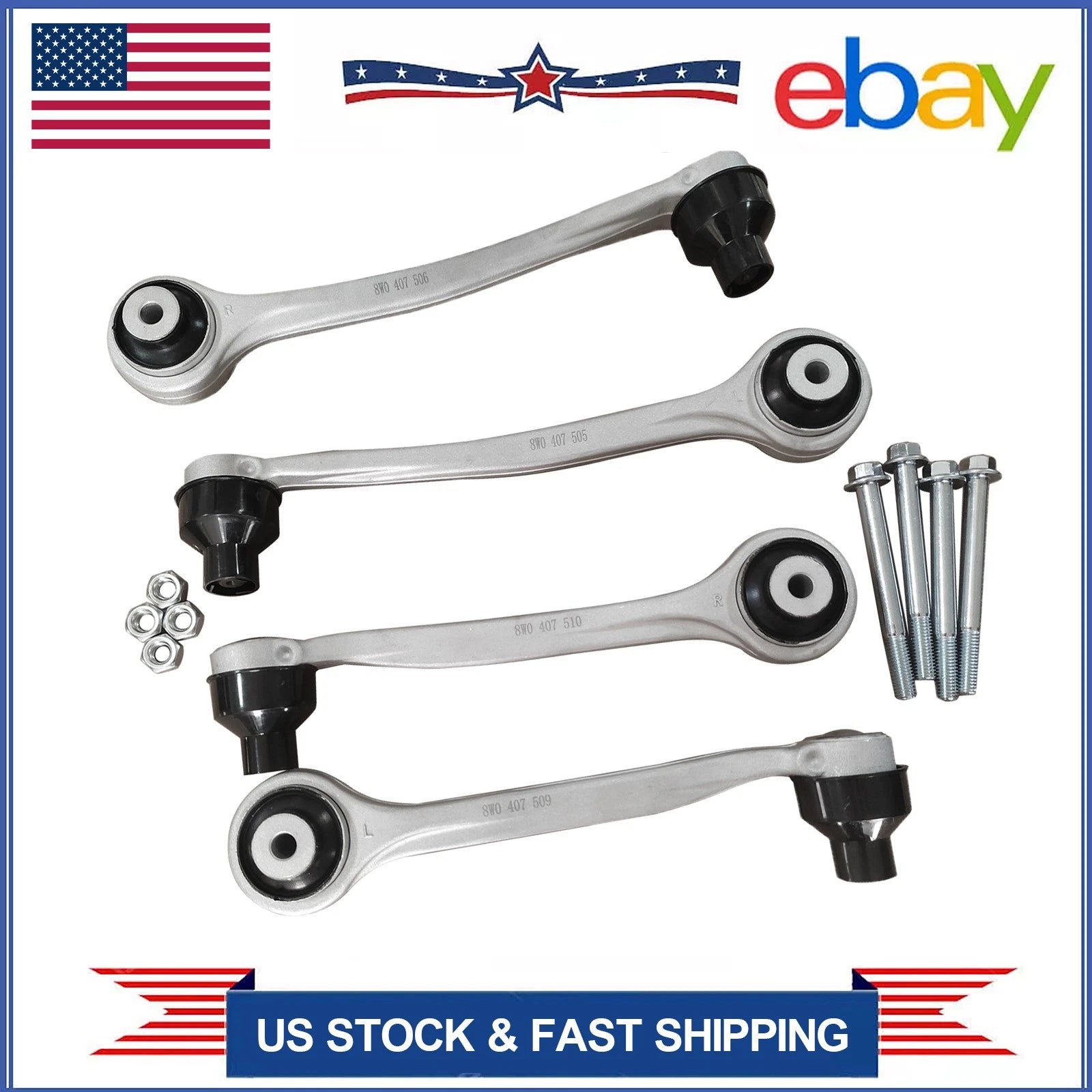 4X Front Upper Control Arms Kit for Audi A4 A5 S4 S5 RS4 RS5 (2016–2022)