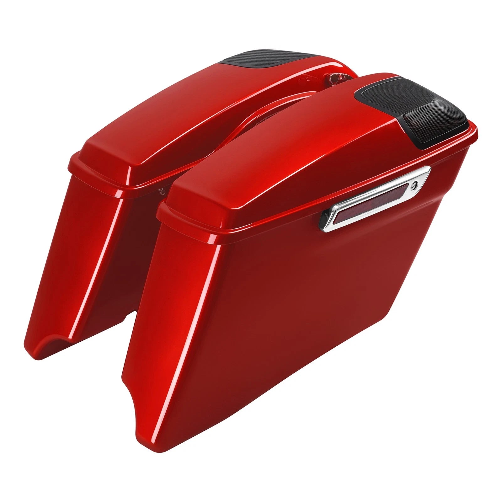 Saddlebags Speaker Lids for Harley CVO Street Road Glide (2014–2024) Wicked Red