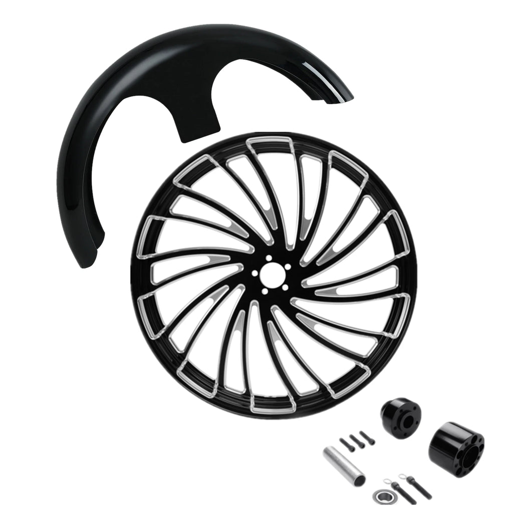 30" Front Wheel Rim for Harley Touring (2008–2025) - Single Disc Hub, Painted