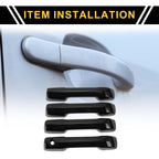 Set of 4 Car Exterior Door Handle Covers for Toyota Tundra (2022) Glossy Black