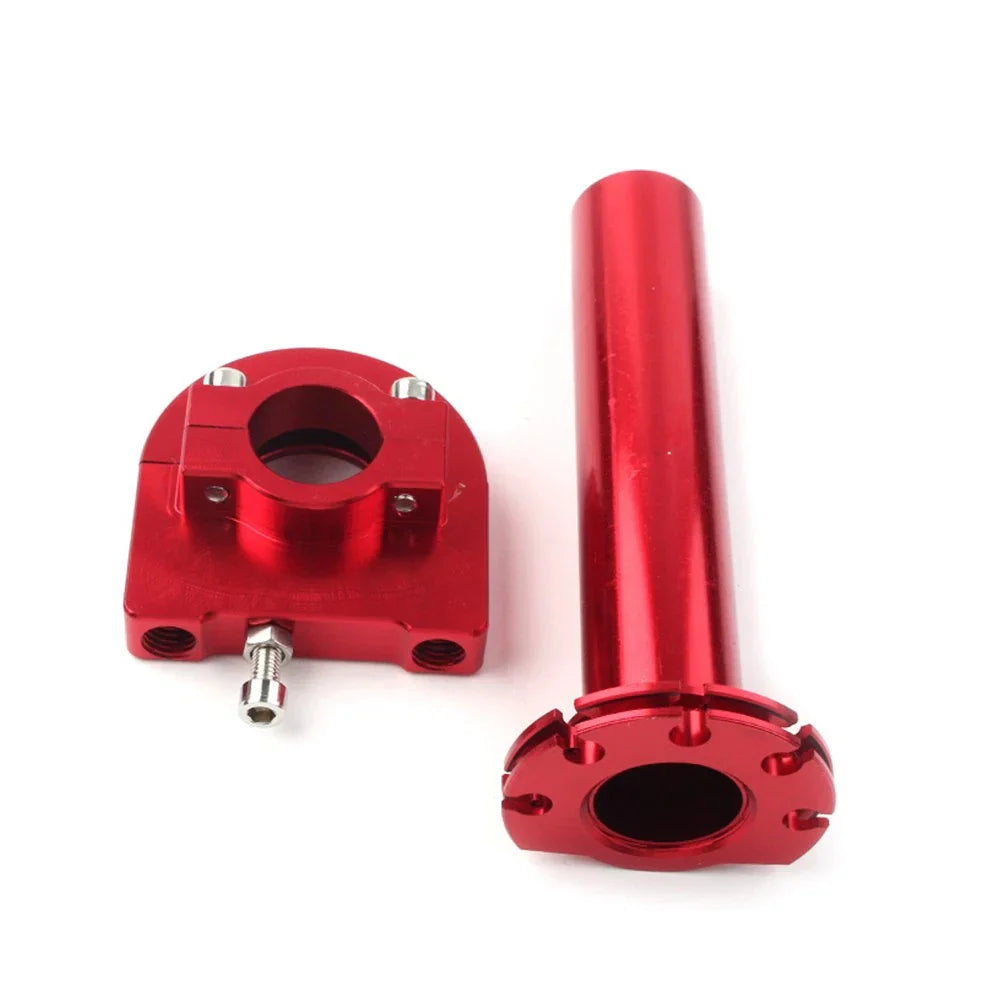 7/8in Turn Twist Throttle Handlebar Tube for Universal Moto CNC Red