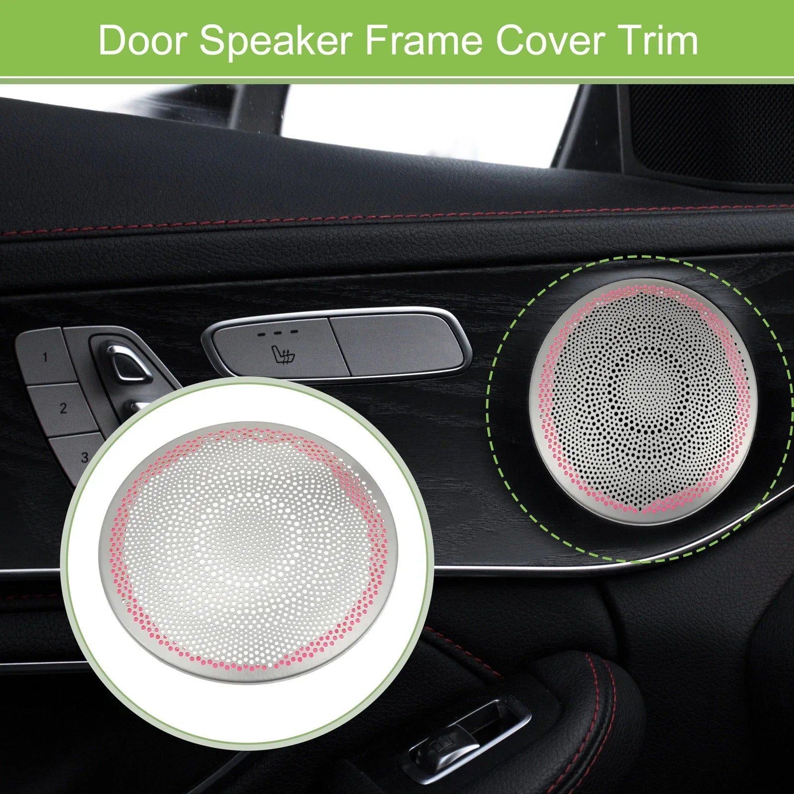 4pcs Door Speaker Frame Cover Trim for Mercedes Benz C E GLC Class (2015-2023)