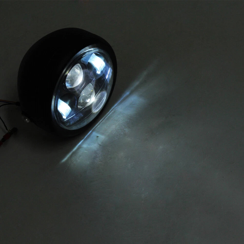 6.5'' LED Headlight with Bracket for Universal Motorcycle (Cafe Racer, Bobber)