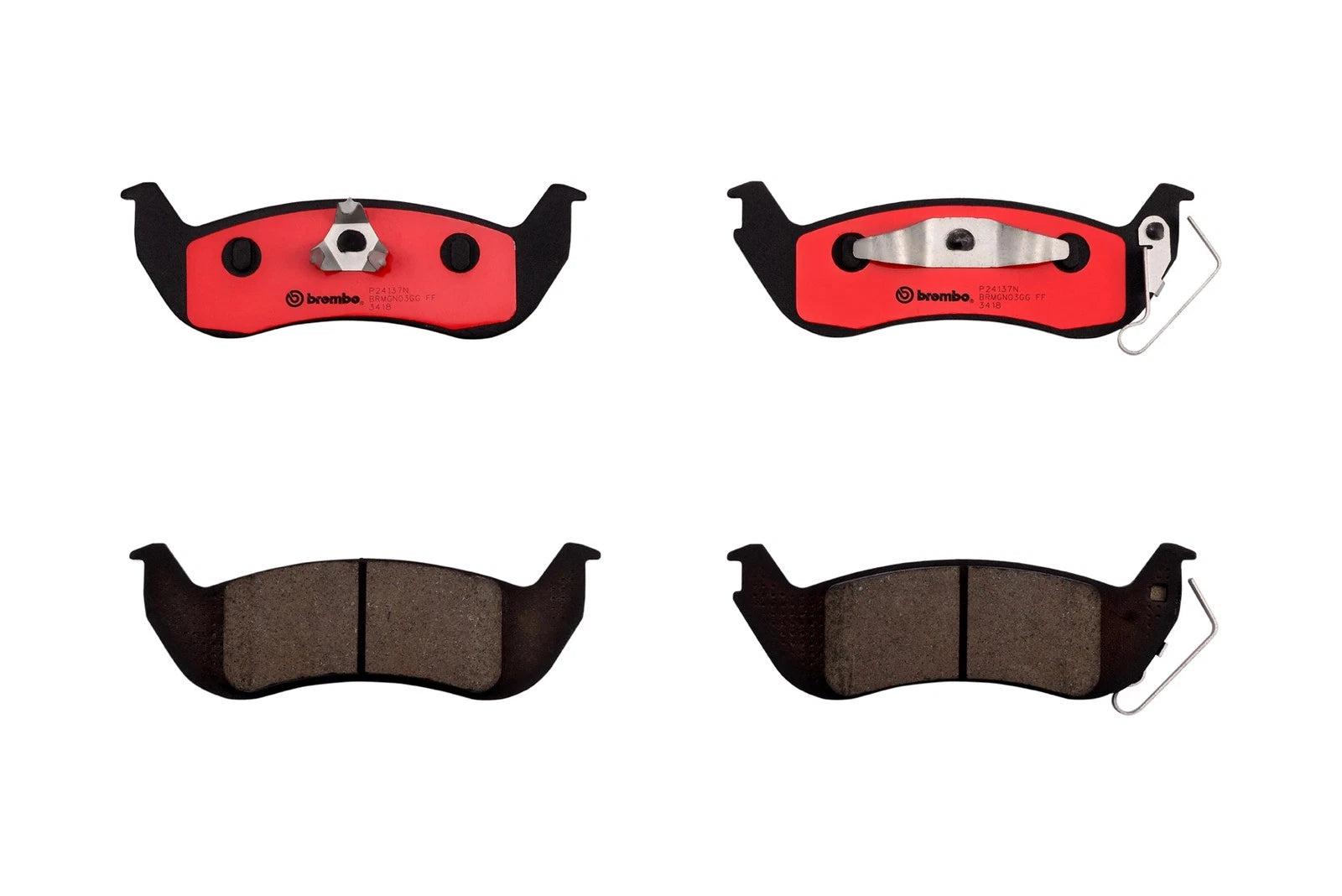 Brembo Rear NAO Ceramic Brake Pad Set for Ford Crown Vic, Lincoln Mercury