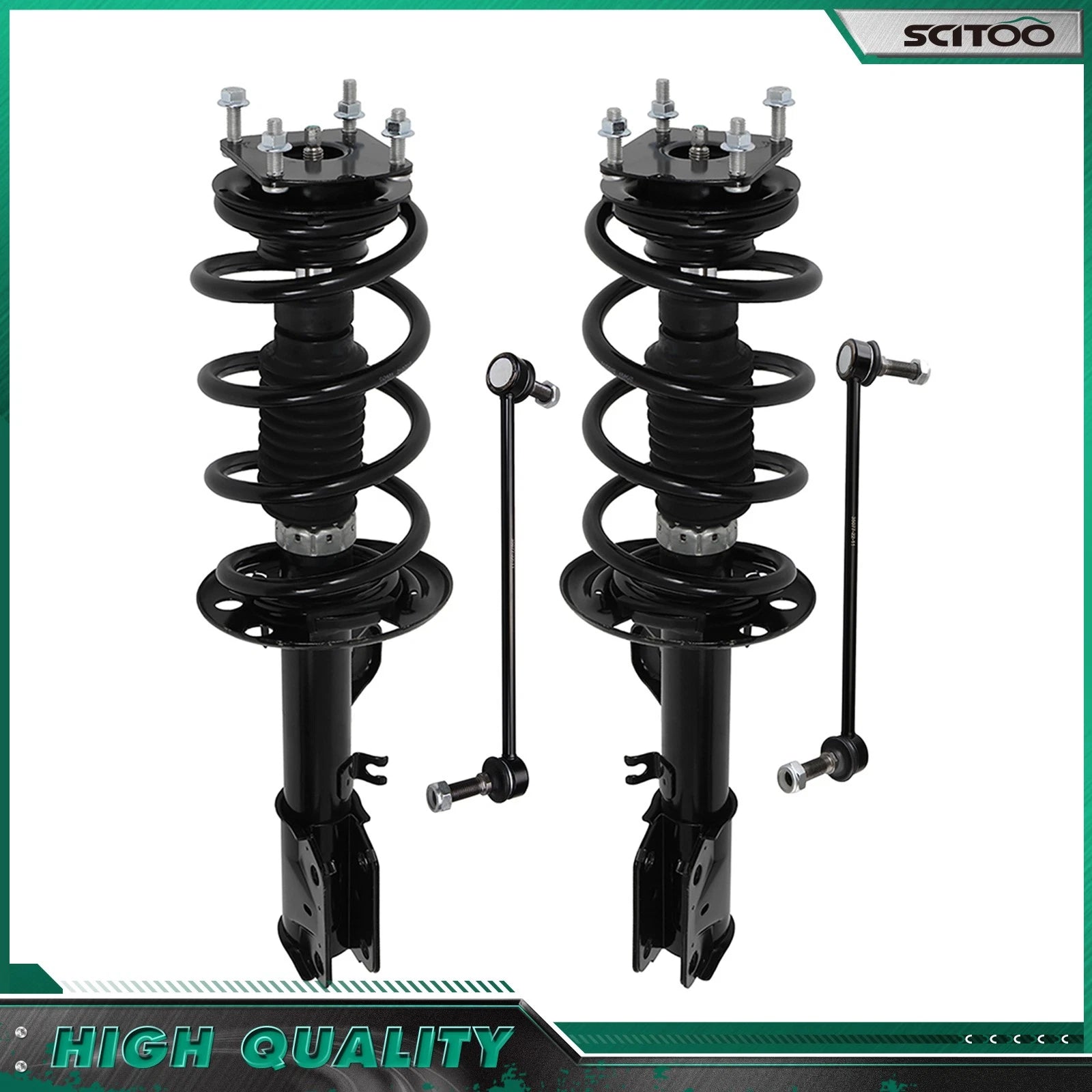 Front Struts w/ Spring Assembly Sway Bar Link Kit for Ford Explorer (2011–2013)