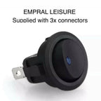 Set of 2 LED Rocker Switches for Motorhome Caravan Boat (12V/24V)