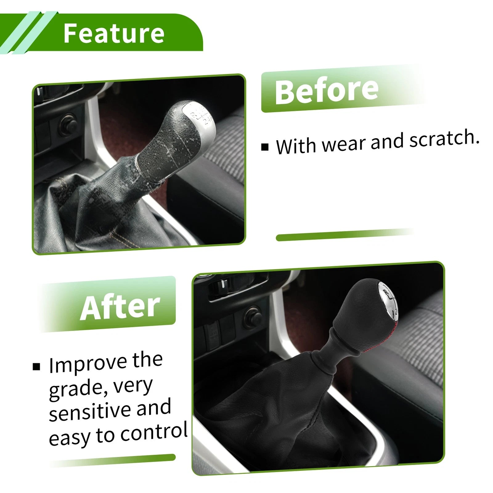 6 Speed Gear Shifter Knob with Cover for Fiat Talento (2016–2023)