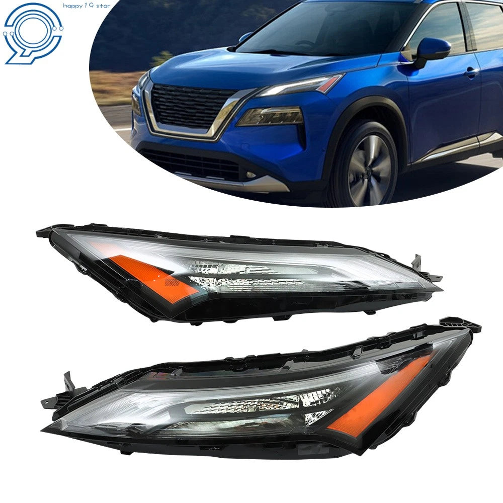 Pair of Headlights for Nissan Rogue (2021–2023) with DRL
