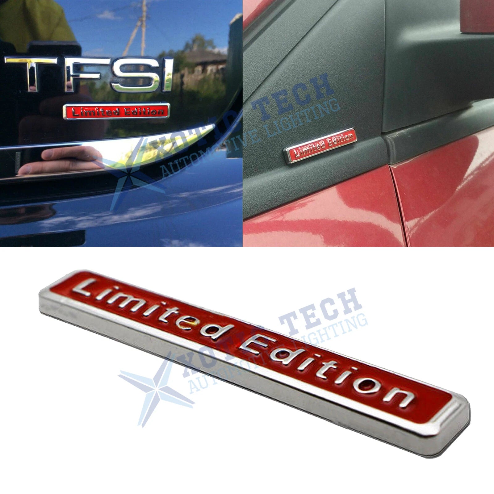 3D Red Metal Limited Edition Emblem Badge for Car (2015–2019)