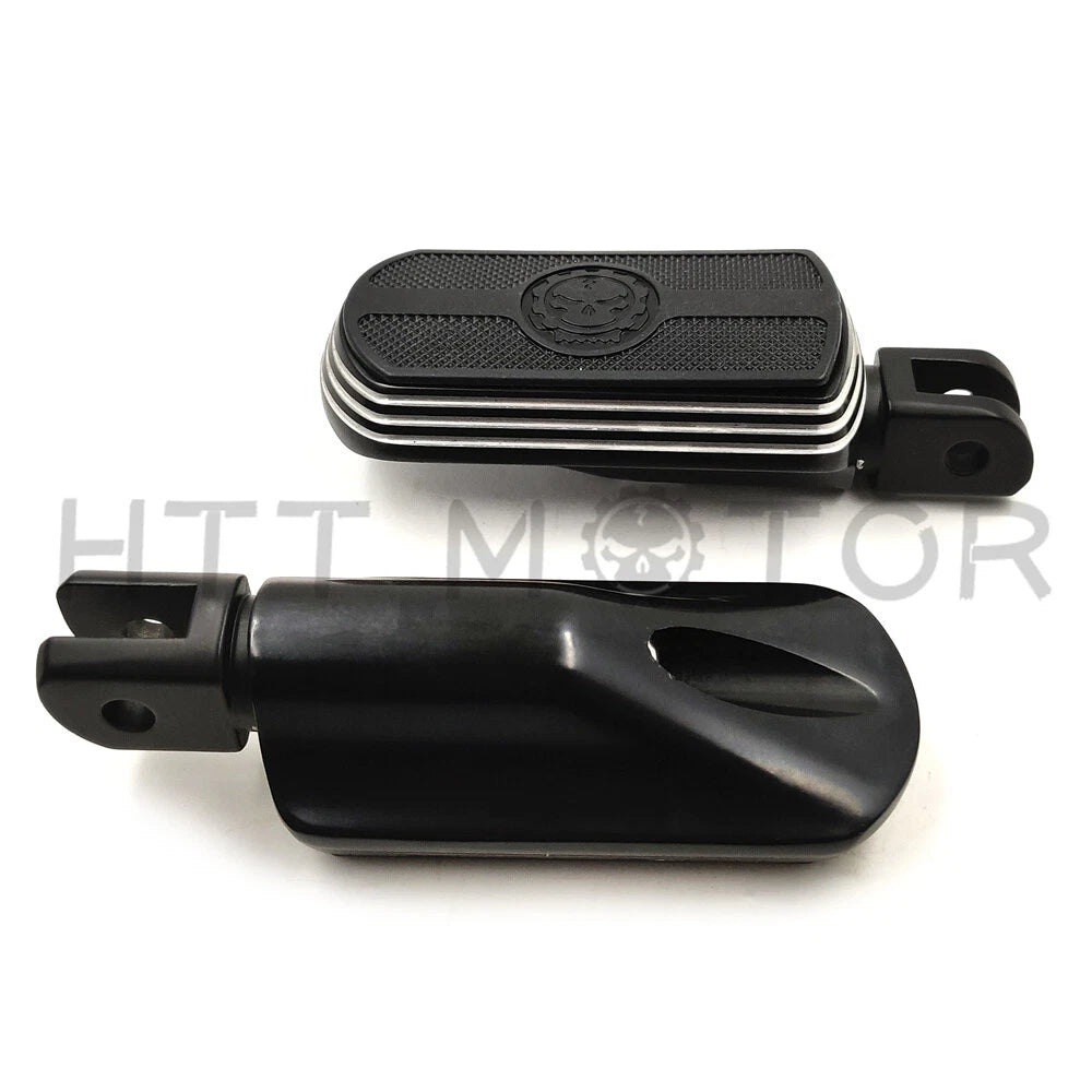 Black Skull Rubber Footpeg for Harley FXBB FXBR FXBRS FXLR (2018–2023)