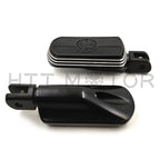 Black Skull Rubber Footpeg for Harley FXBB FXBR FXBRS FXLR (2018–2023)