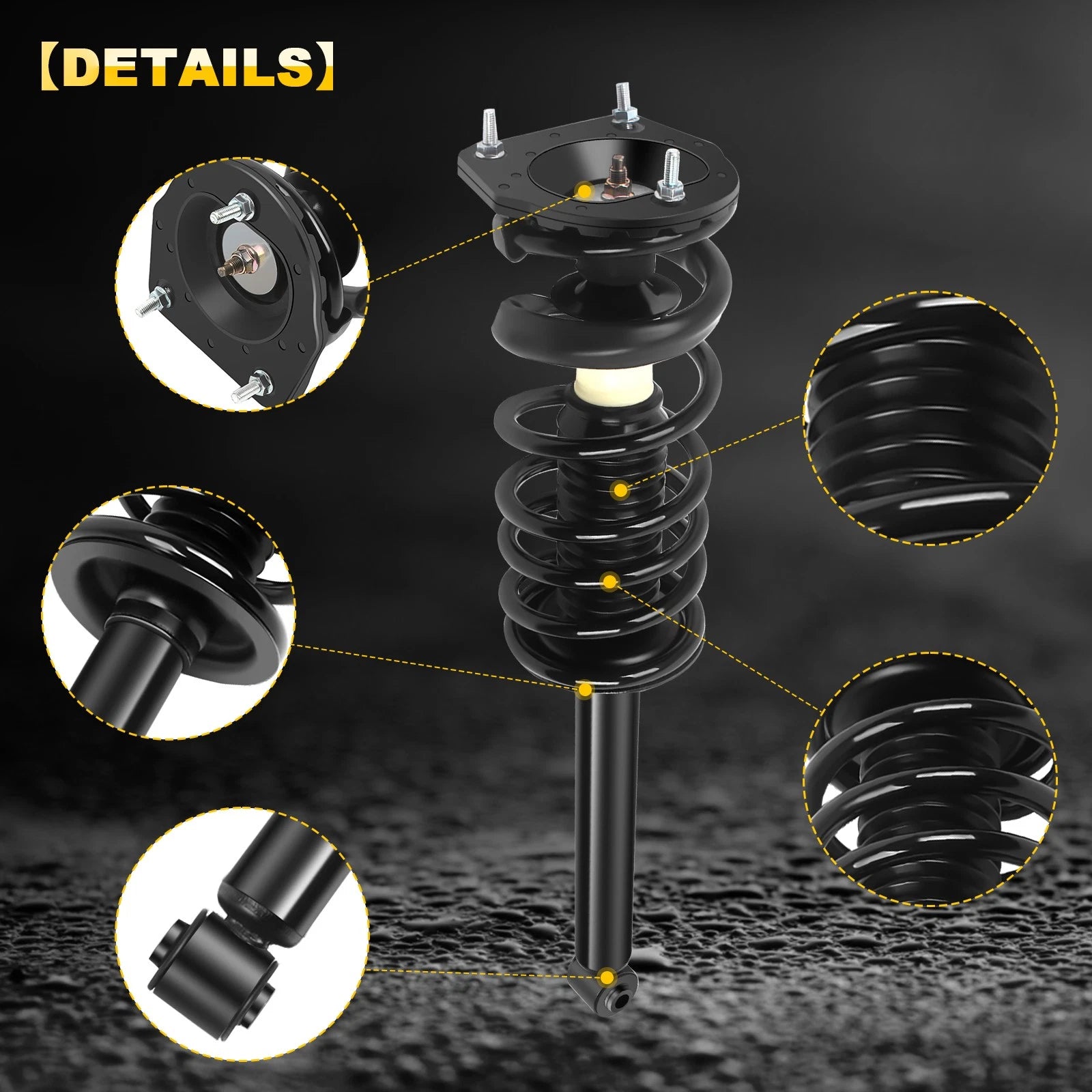 Set of 2 Rear Complete Struts Springs for Chevrolet Cavalier Pontiac Sunfire