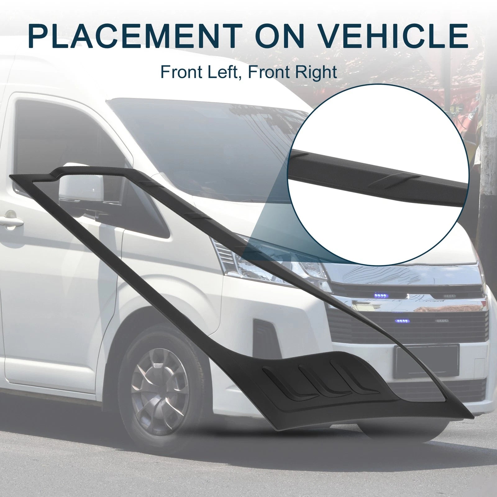 1 Pair Headlight Trim Bezel for Toyota Hiace Commuter (2019–2020) 781954278690