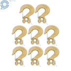 Set of 8 Clevis Slip Hooks w/ Latch for Flatbed Truck Trailer