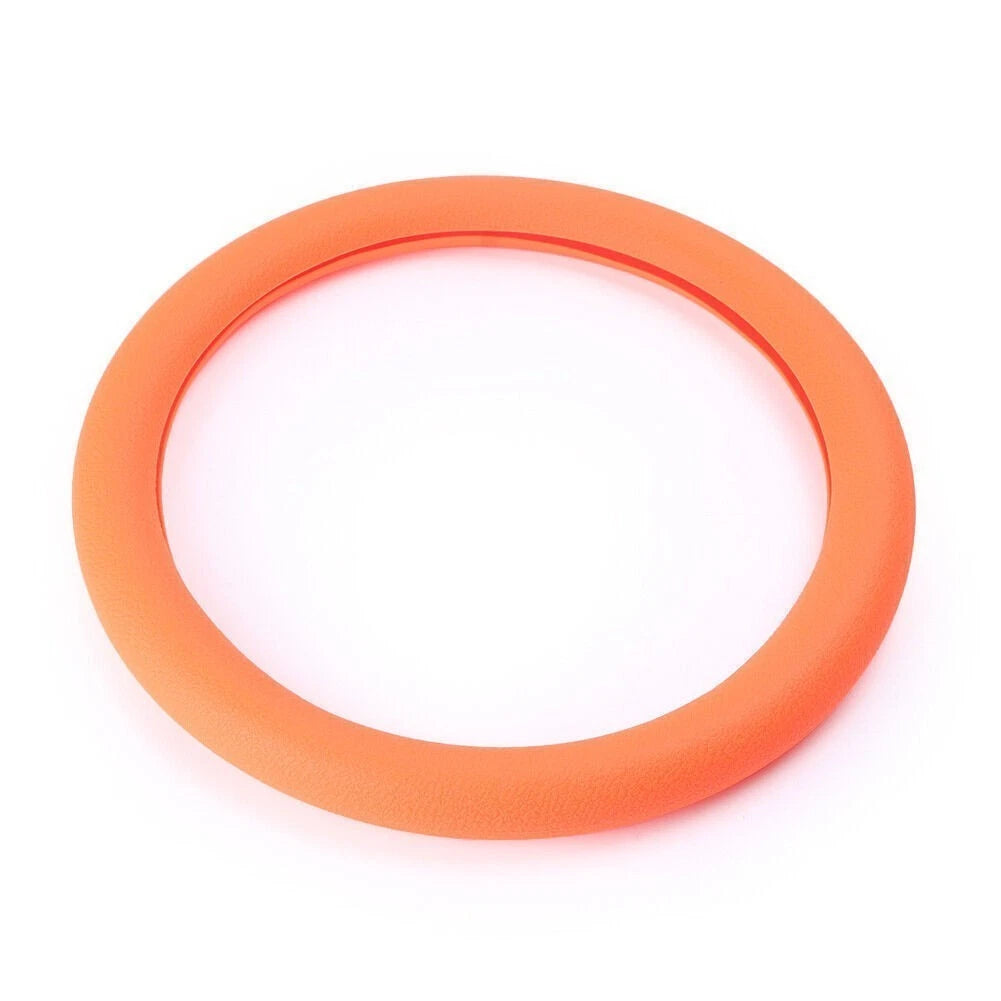 Universal Steering Wheel Cover for Cars (12.99-14.96") - Orange, Anti-static, Non-slip