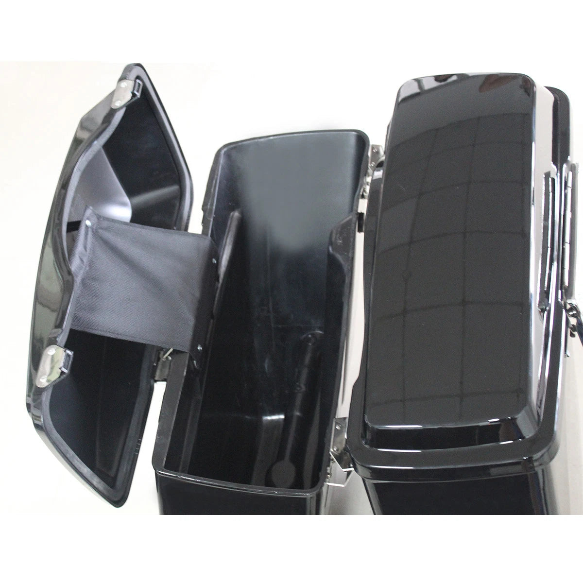 5" Stretched Extended Hard Saddle Bags for Harley Touring Road King
