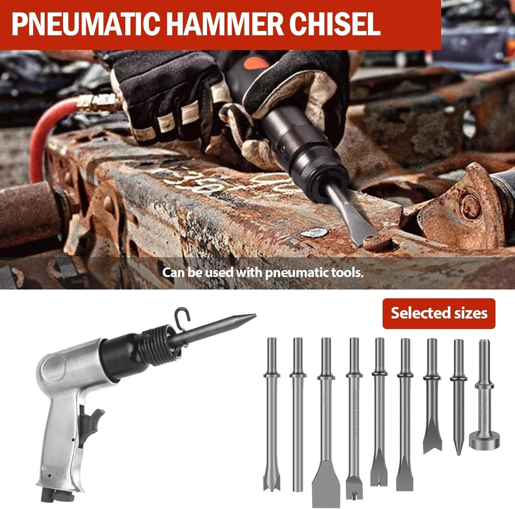 9PCS Air Hammer Bits Set for Pneumatic Tools